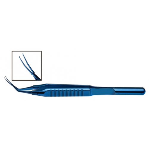 DMEK CROSS ACTION FORCEPS CURVED UP,TITANIUM